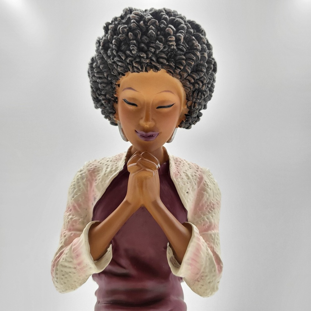 African American Expressions Mold Me Make Me J.A.Y. Praying Woman Figurine 2012 - Picture 4 of 10